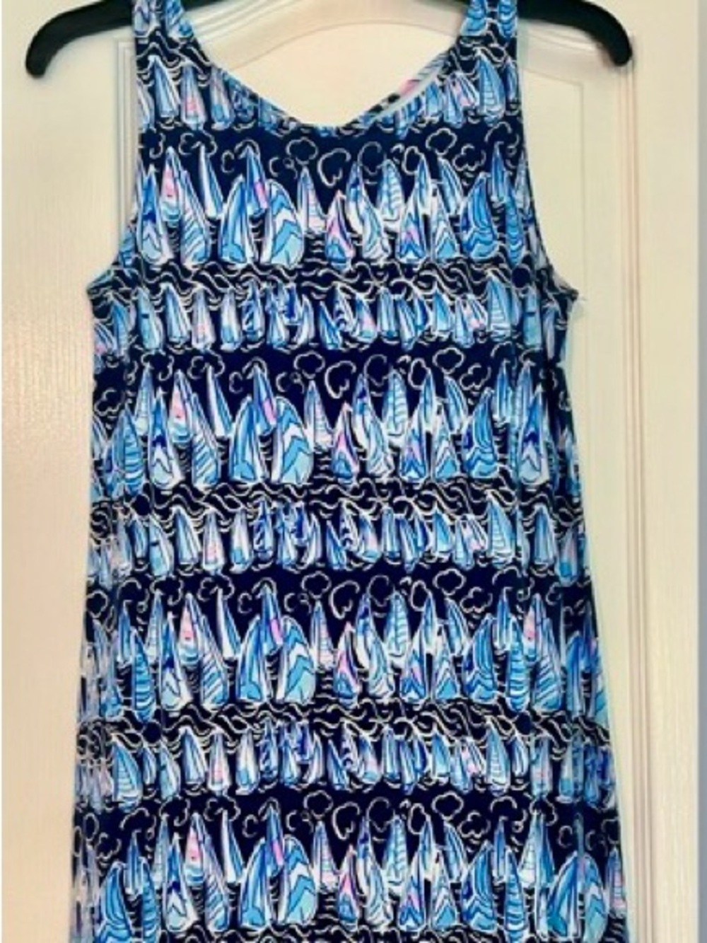 Lilly Pulitzer Kristen Swing Dress Sails and Stripes size XL Sleeveless 002262